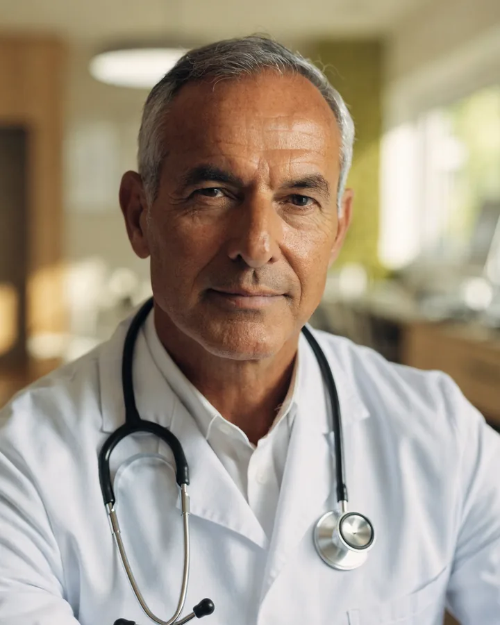 Retrato ilustrativo representando clínica médica